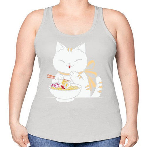 Ramen Cat Kawaii Anime Tee Japanese 280# - anime -Racerback Tank