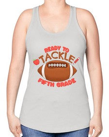 Ready to tackle fifth Grade 741# - fifth grade -Racerback Tank