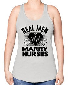 Real men Style 1349# - nurse -Racerback Tank