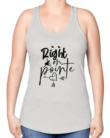 Right on pointe 181# - ballet -Racerback Tank