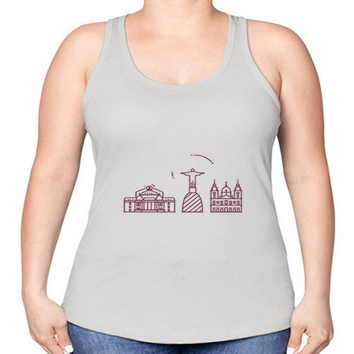 RioDeJaneiro 1736# - cities -Racerback Tank