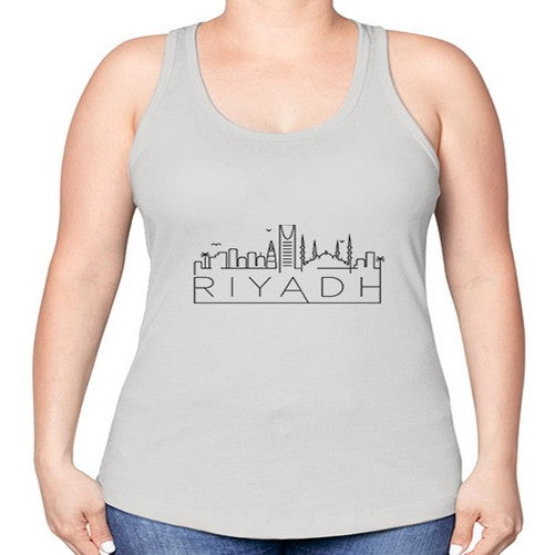 Riyadh Minimal Skyline 1738# - cities -Racerback Tank