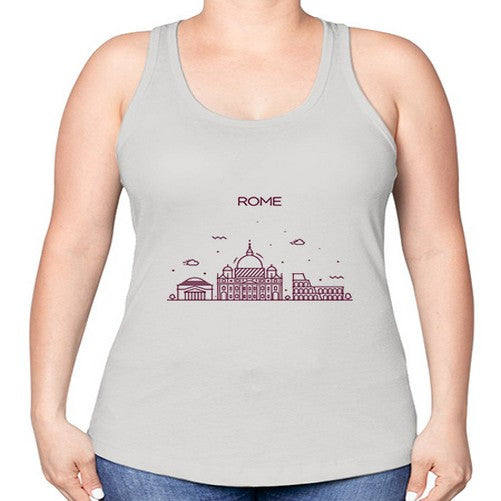 Rome 1748# - cities -Racerback Tank