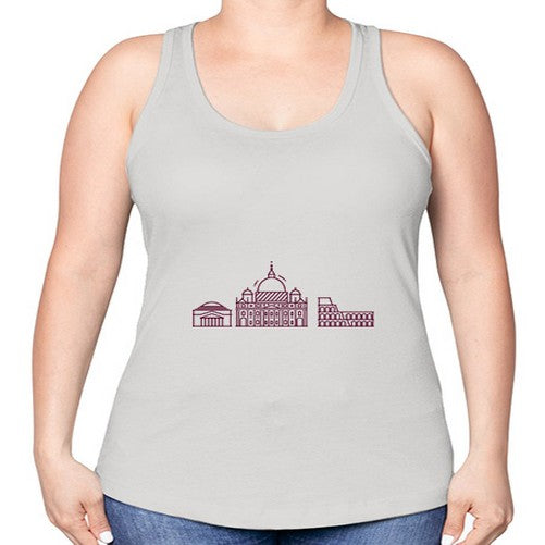 Rome 1749# - cities -Racerback Tank