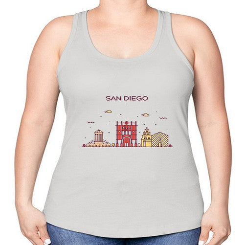SanDiego 1787# - cities -Racerback Tank