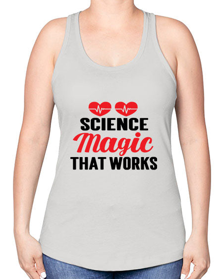 Science Magic that works 75# - general science -Racerback Tank