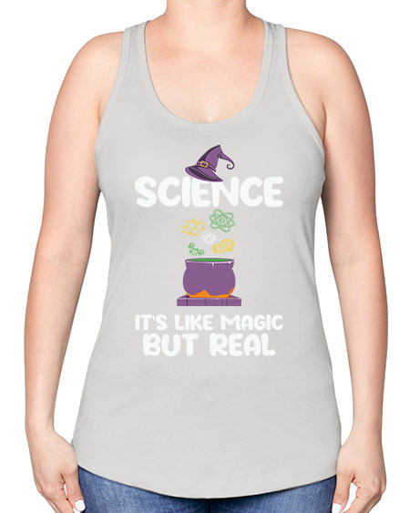 ScienceItsLikeMagicButScientistSkinite Scientist Skinite 48# - general science -Racerback Tank