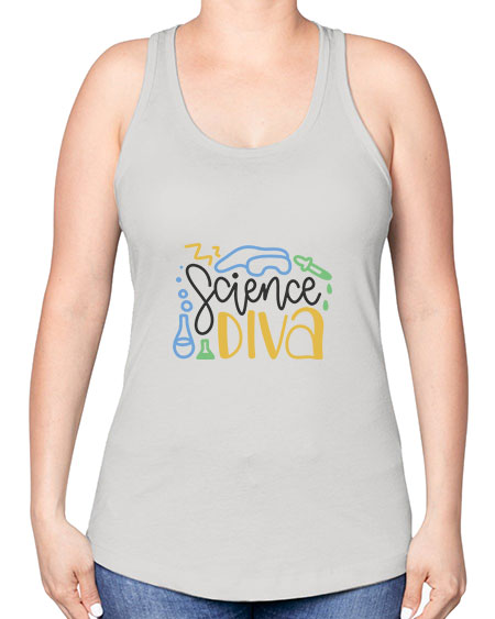 Sciencediva 43# - general science -Racerback Tank