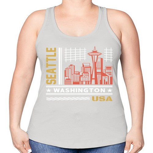 Seattle 1809# - cities -Racerback Tank