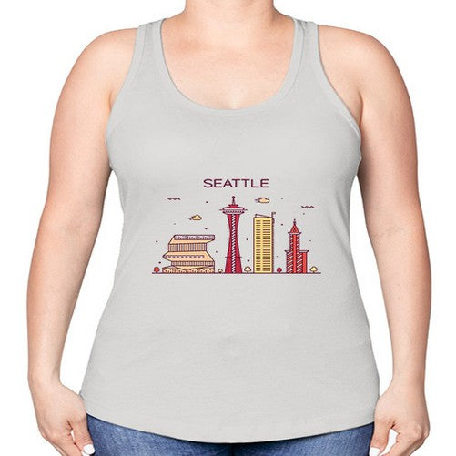 Seattle 1810# - cities -Racerback Tank