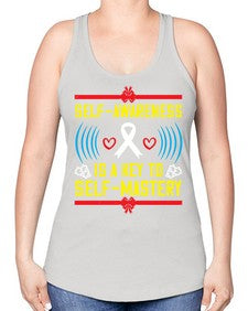 Self wareness is a key to self mastery Style 32# - Self awareness -Racerback Tank