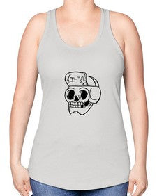 Skull Skeleton 144# - skull and bones -Racerback Tank