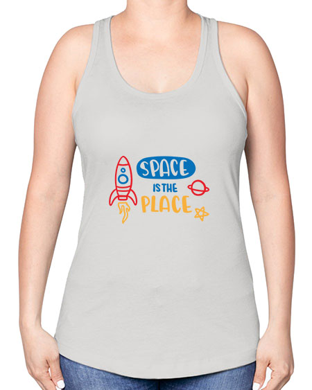 Spaceistheplace 11# - space -Racerback Tank