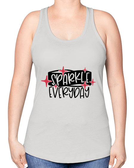 Sparkle Everyday Style 20# - beauty - fashion -Racerback Tank