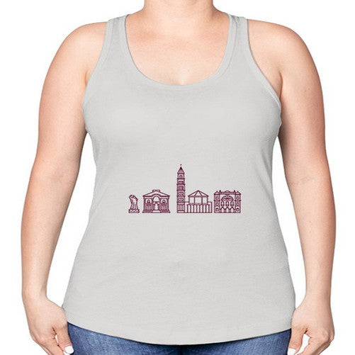 Split 1876# - cities -Racerback Tank