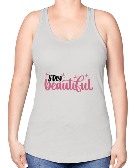 Stay Beautiful Style 18# - beauty - fashion -Racerback Tank