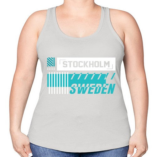 Stockholm 1893# - cities -Racerback Tank
