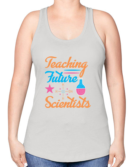 TeachingfuturescientistsScience tshirt design Sciencetshirtdesign 23# - general science -Racerback Tank