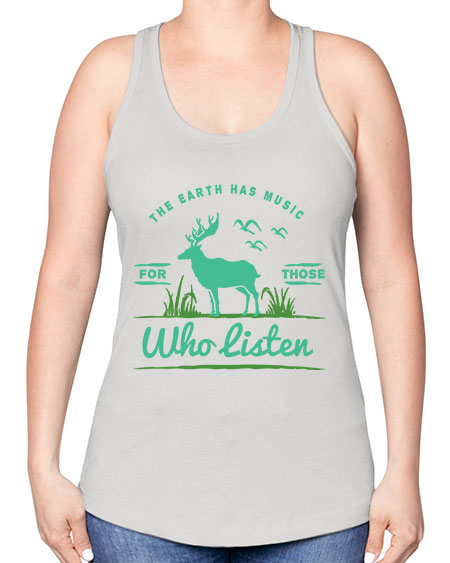 The Earth Has Music 15# - nature -Racerback Tank