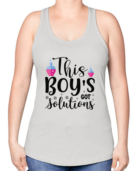 This Boy s Got Solutions 20# - general science -Racerback Tank