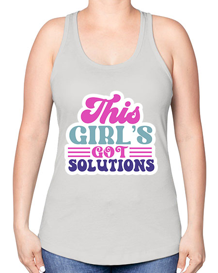 This girls got solutions 16# - general science -Racerback Tank