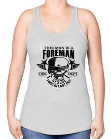 This man is 1166# - skull and bones -Racerback Tank