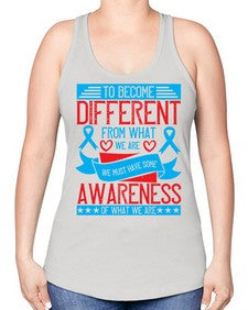 To become different from what we are we must have some awareness of what we are Style 11# - Self awareness -Racerback Tank