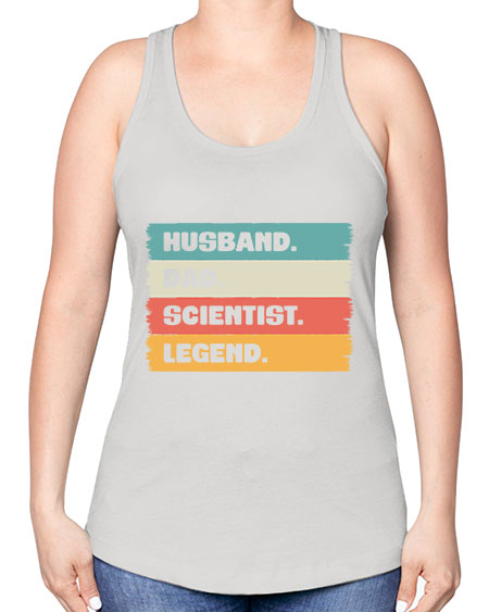 VintageHusbandDadScientistLegendScientistSkinite Scientist Skinite 14# - general science -Racerback Tank