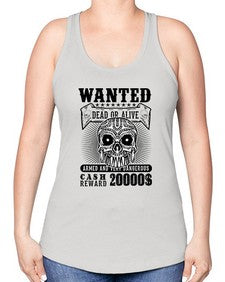 Wanted 1204# - skull and bones -Racerback Tank