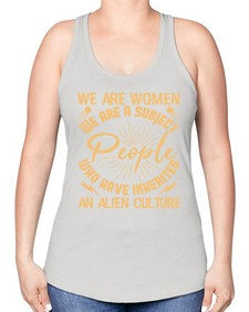 We are women we are people 42# - ufo -Racerback Tank
