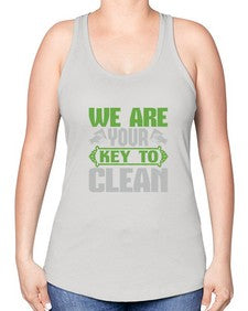 We are your key to clean Style 464# - cleaner -Racerback Tank