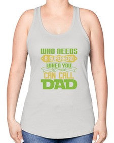 Who needs 266# - cartoon super hero -Racerback Tank