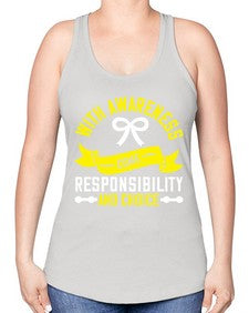 With awareness come responsibility and choice Style 5# - Self awareness -Racerback Tank