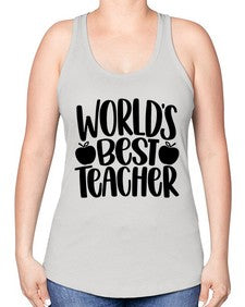 Worlds Best Teacher Style 1657# - teacher -Racerback Tank