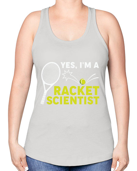YesImARacketScientistScientistSkinite Scientist Skinite 1# - general science -Racerback Tank