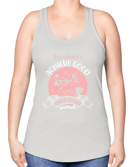 You cannot achieve good makeup without good tools Style 173# - beauty - fashion -Racerback Tank