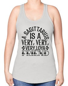 a sagittarius is very loyal 61# - sagittarius -Racerback Tank