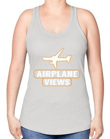 airplane views  5# - airplane -Racerback Tank