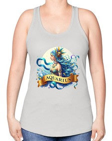 aquarius 84# - aquarius -Racerback Tank
