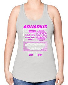 aquarius 86# - aquarius -Racerback Tank