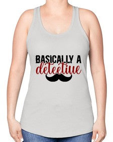 basically a deteetiue 249# - graphic -Racerback Tank