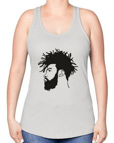 beardman 46# - black boys or men -Racerback Tank