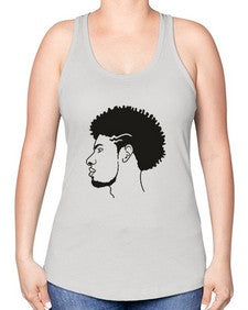 beardman 47# - black boys or men -Racerback Tank