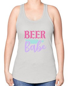beer babe 44# - beer -Racerback Tank