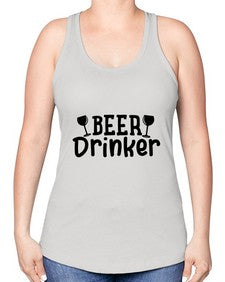 beer drinker 46# - beer -Racerback Tank