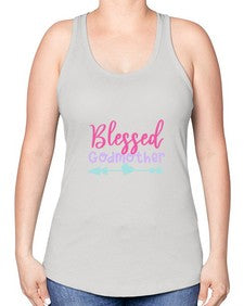 blessed godmother 104# - god parent -Racerback Tank