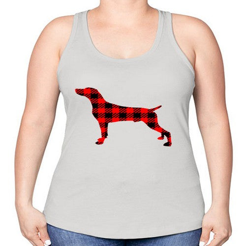 buffalo plaid beagle 63# - dogs -Racerback Tank