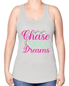 chase your dreams 79# - unicorn -Racerback Tank