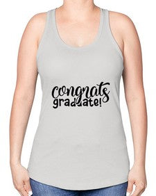 congrats graduate 39# - graduation -Racerback Tank