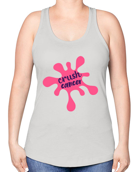 crush cancer Style 14# - breast cancer -Racerback Tank